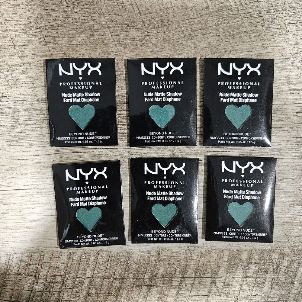 LOT OF 6 NYX Nude Matte Eye Shadow Refill - Sealed NMS33 Contort Green